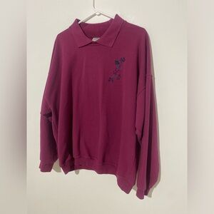 Northern Reflection Sweater - Plum with Embroidery